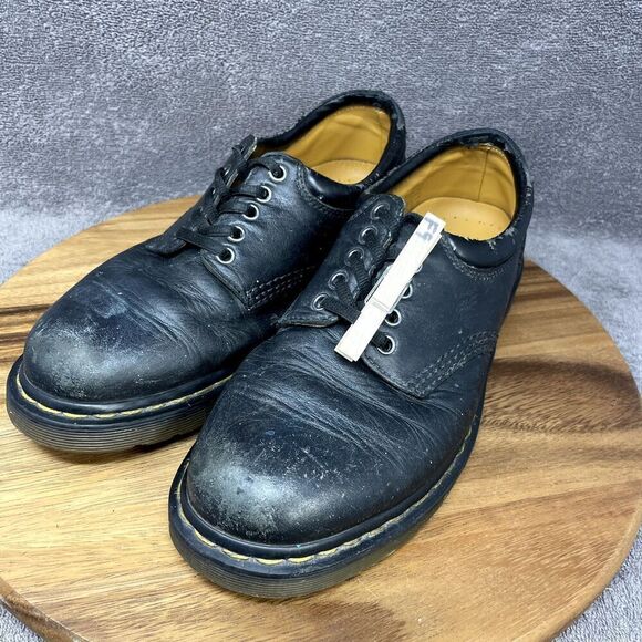 DR MARTENS 8053 Nappa Oxford Casual Lace-Up Shoes Black Leather Men\'s 9 *PHOTOS* main image 9